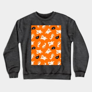 Halloween pattern with cute characters Crewneck Sweatshirt